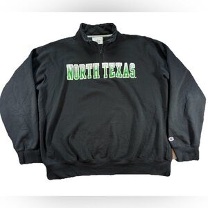 North Texas Quarter Zip Pullover Champion Men's XL Black Mean Green Football